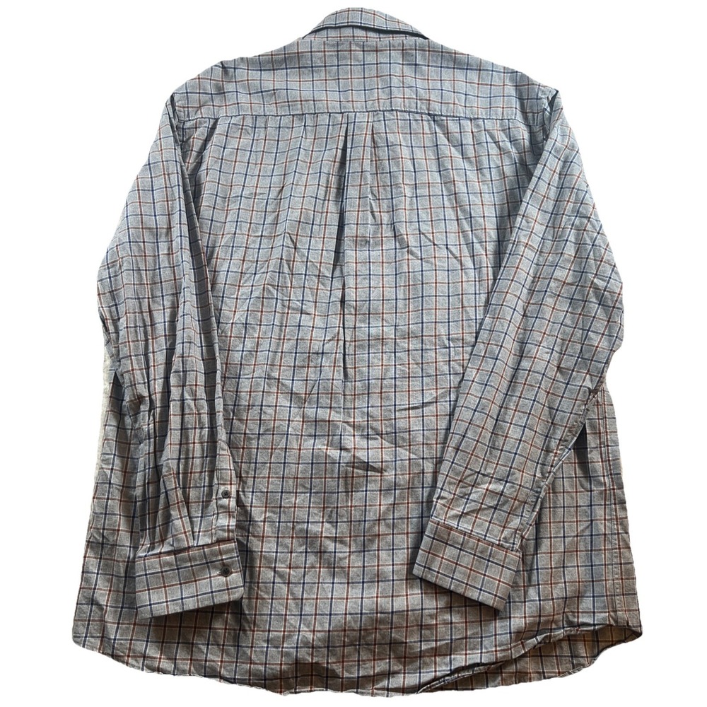 Johnnie-O Top Shelf Button Up Shirt Gray Men's XL Window Pane - Picture 2 of 9